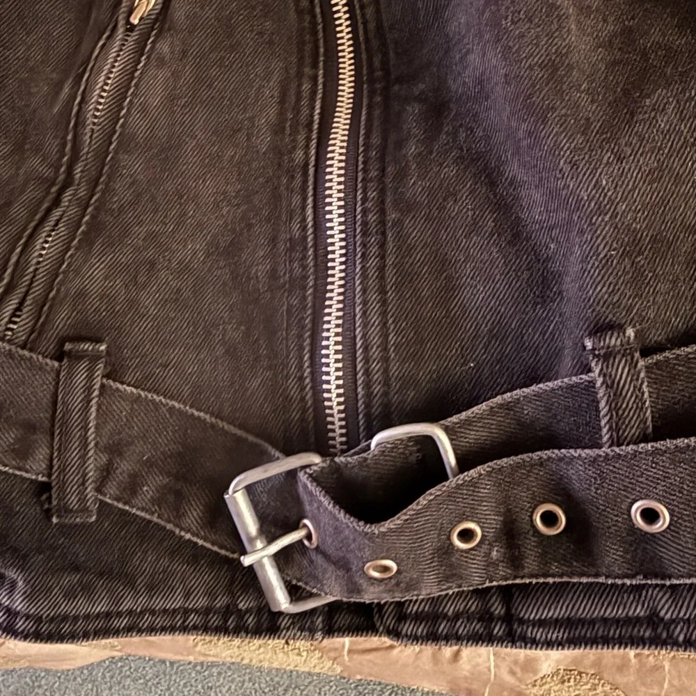 HARLEY DAVIDSON black denim unisex jacket - Picture 3 of 9